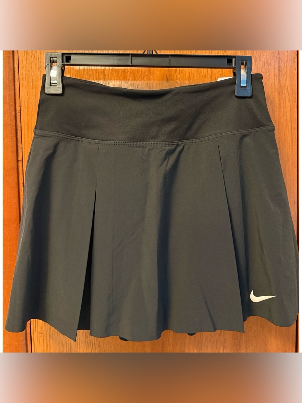Women's Nike Black Standard Fit Athletic Tennis Skirt with Shorts